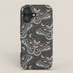 Celestial Cecropia - Black red & gold iPhone Case Gallery Image 1