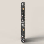 Celestial Cecropia - Black red & gold iPhone Case Gallery Image 2