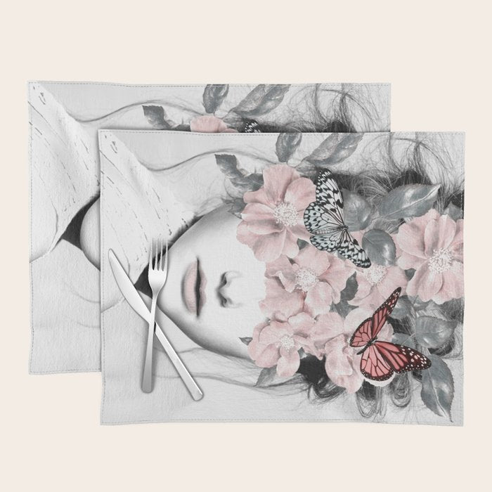 WOMAN WITH FLOWERS 10 Placemat Gallery Image 1