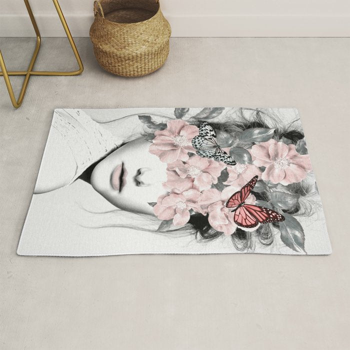 WOMAN WITH FLOWERS 10 Rug Gallery Image 1