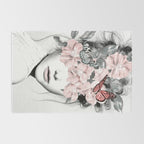 WOMAN WITH FLOWERS 10 Rug Gallery Image 2