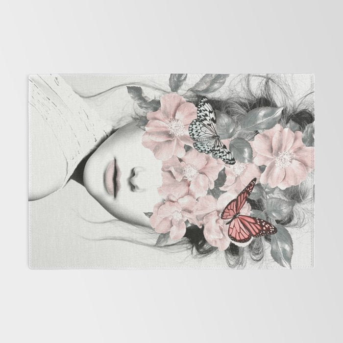 WOMAN WITH FLOWERS 10 Rug Gallery Image 2