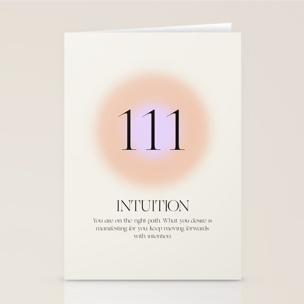 Angel Number 111 | Intuition Stationery Card Gallery Image 2