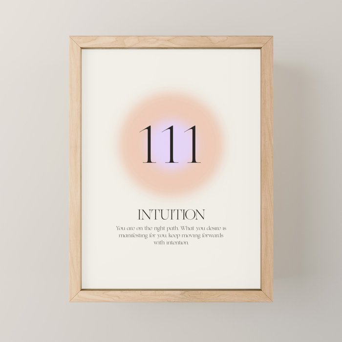 Angel Number 111 | Intuition Mini Art Print Gallery Image 1