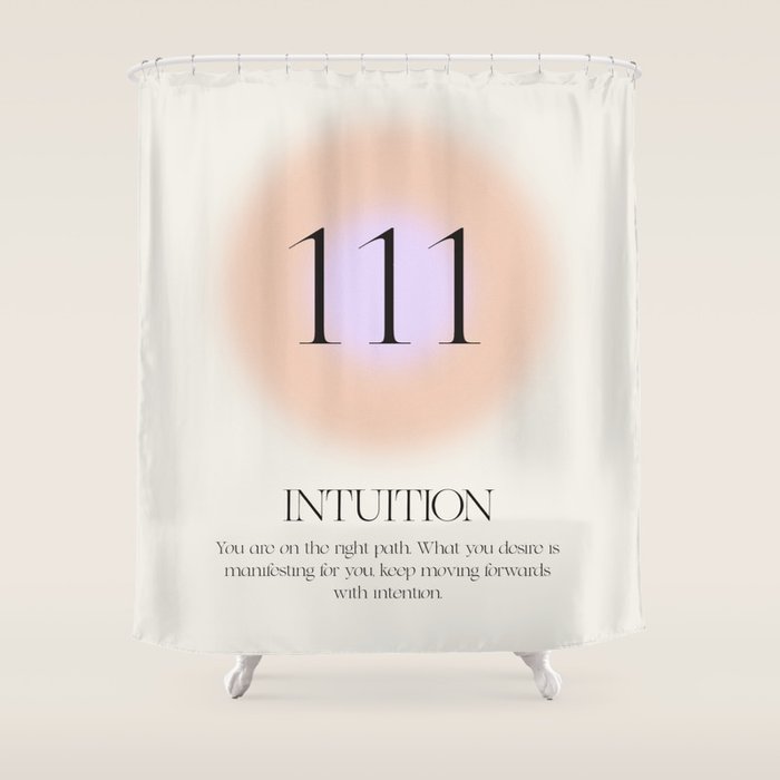 Angel Number 111 | Intuition Shower Curtain Gallery Image 1