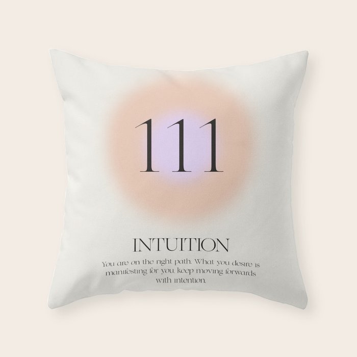 Angel Number 111 | Intuition Throw Pillow Gallery Image 6