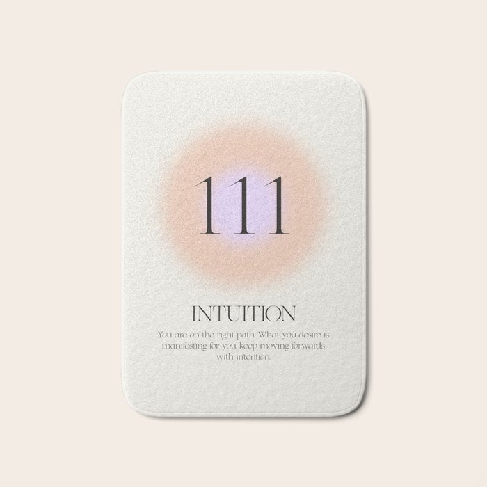 Angel Number 111 | Intuition Bath Mat Gallery Image 1