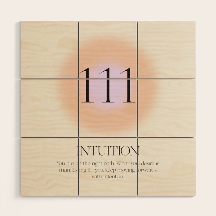 Angel Number 111 | Intuition Wood Wall Art Gallery Image 1