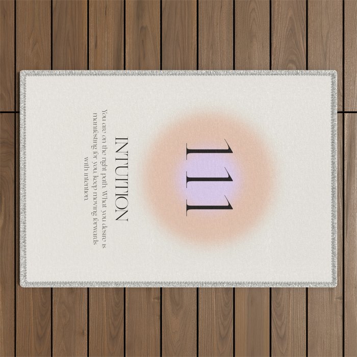 Angel Number 111 | Intuition Outdoor Rug Gallery Image 1