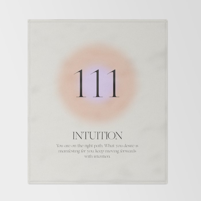 Angel Number 111 | Intuition Throw Blanket Gallery Image 2