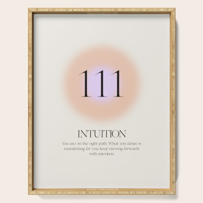 Angel Number 111 | Intuition Serving Tray Gallery Image 1
