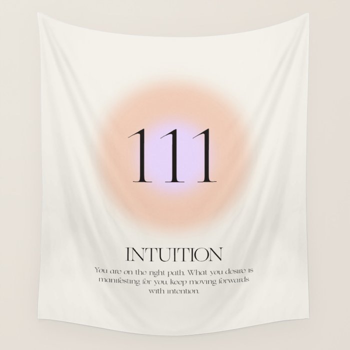 Angel Number 111 | Intuition Wall Tapestry Gallery Image 1