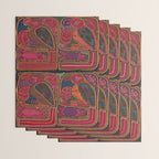 Birds and Fish Vintage Mola Textile Wrapping Paper Gallery Image 3