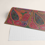 Birds and Fish Vintage Mola Textile Wrapping Paper Gallery Image 2
