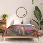 Birds and Fish Vintage Mola Textile Comforter Gallery Image 3