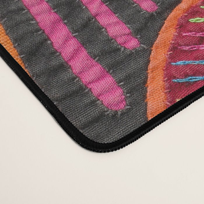 Birds and Fish Vintage Mola Textile Desk Mat Gallery Image 4