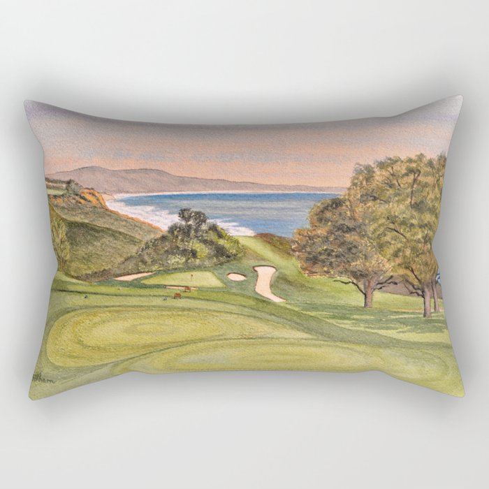 Torrey Pines South Golf Course Hole 6 Rectangular Pillow Gallery Image 1