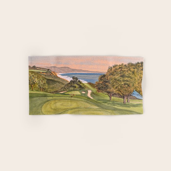 Torrey Pines South Golf Course Hole 6 Bath Towel Gallery Image 1