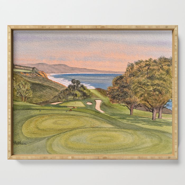 Torrey Pines South Golf Course Hole 6 Serving Tray Gallery Image 1