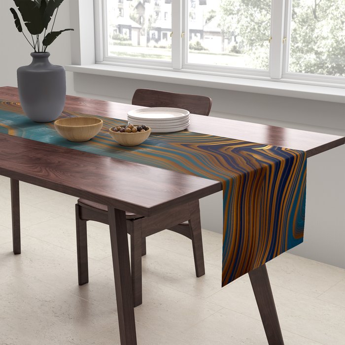 Peacock Ocean Table Runner Gallery Image 2