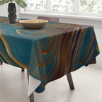 Peacock Ocean Tablecloth Gallery Image 3