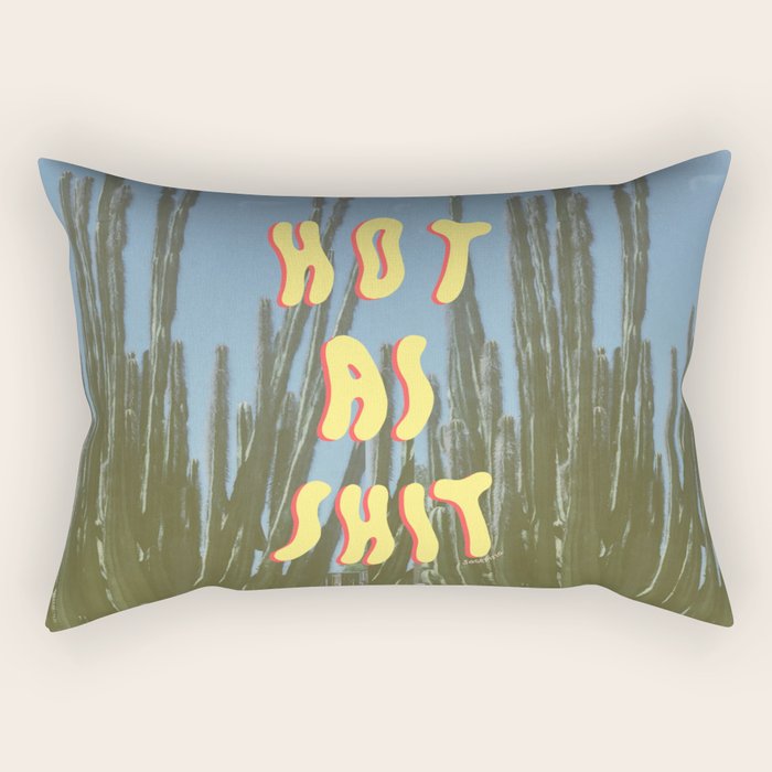 HOT AS SHIT Rectangular Pillow Gallery Image 2