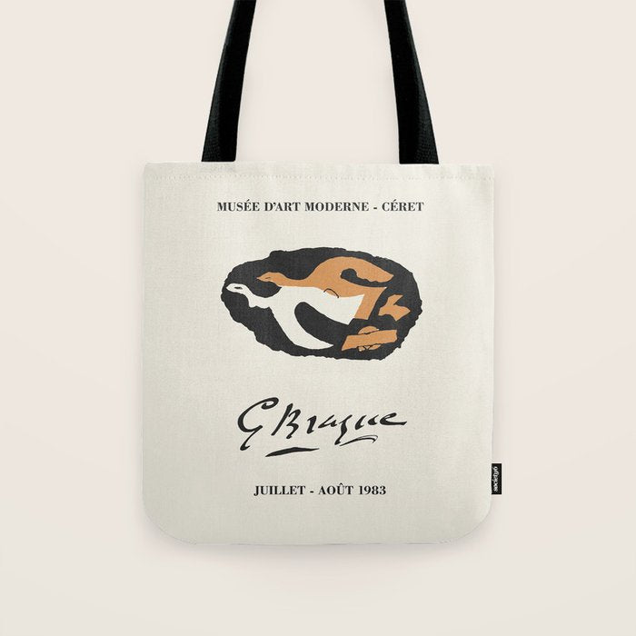 Georges Braque Art Exposition Poster, 1980s Tote Bag Gallery Image 1