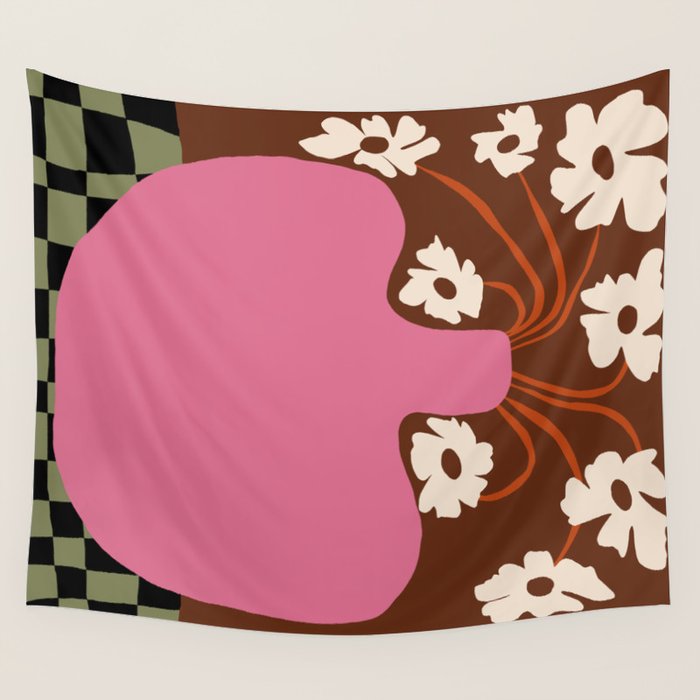 Big pot with flower  Wall Tapestry Gallery Image 4