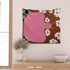 Big pot with flower  Wall Tapestry Gallery Image 2