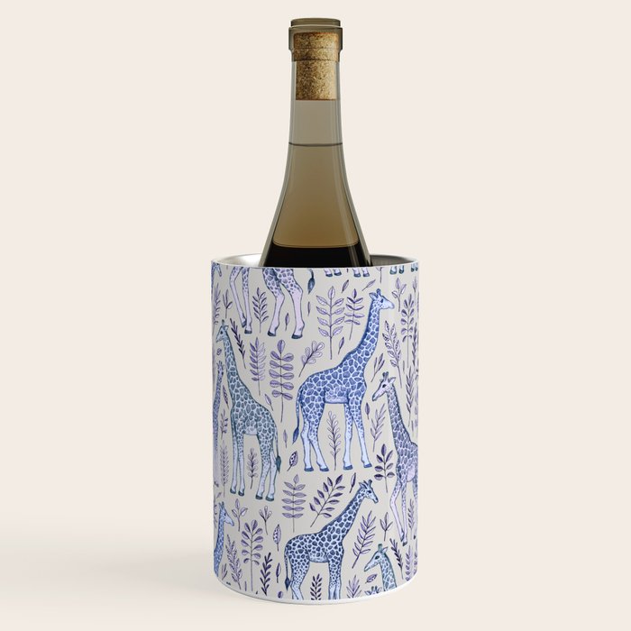 Blue Giraffe Pattern Wine Chiller Gallery Image 1