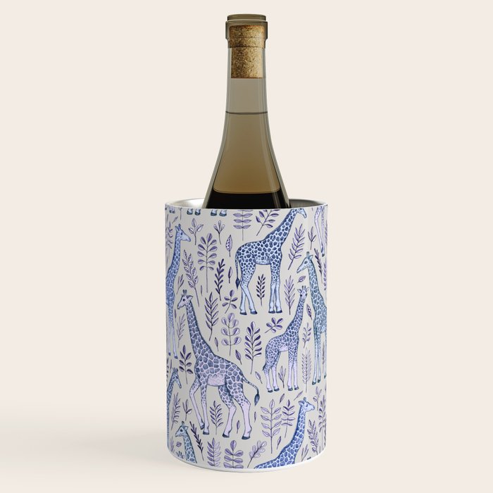 Blue Giraffe Pattern Wine Chiller Gallery Image 3