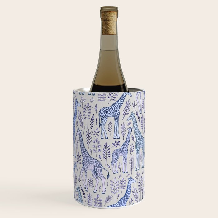 Blue Giraffe Pattern Wine Chiller Gallery Image 2