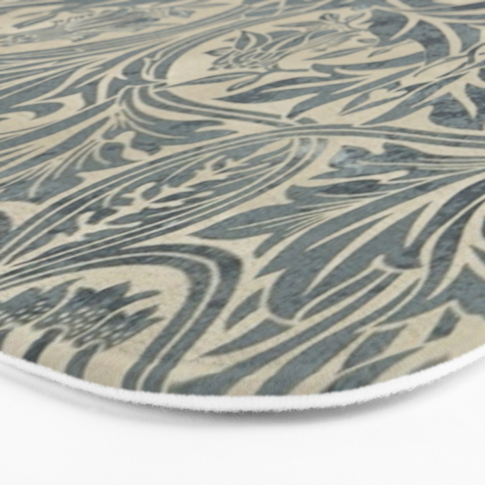 William Morris Vintage Bluebell Blue Sea Green Vellum Bath Mat Gallery Image 3