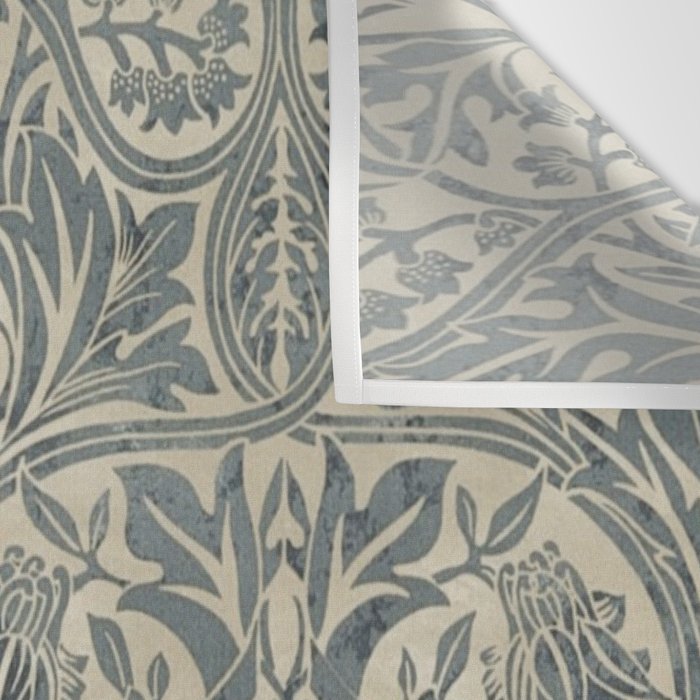 William Morris Vintage Bluebell Blue Sea Green Vellum Wall Tapestry Gallery Image 3