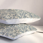 William Morris Vintage Bluebell Blue Sea Green Vellum Pillow Sham Gallery Image 3