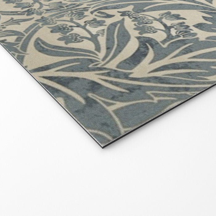 William Morris Vintage Bluebell Blue Sea Green Vellum Welcome Mat Gallery Image 2