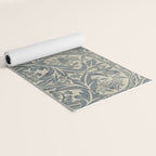 William Morris Vintage Bluebell Blue Sea Green Vellum Yoga Mat Gallery Image 2