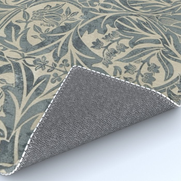 William Morris Vintage Bluebell Blue Sea Green Vellum Rug Gallery Image 4
