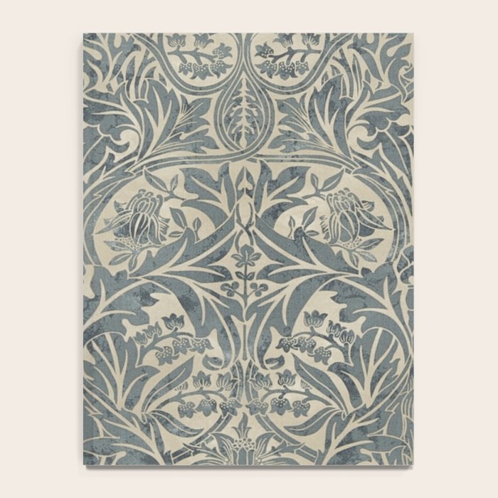 William Morris Vintage Bluebell Blue Sea Green Vellum Notebook Gallery Image 4