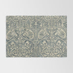William Morris Vintage Bluebell Blue Sea Green Vellum Rug Gallery Image 2