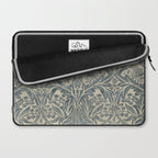 William Morris Vintage Bluebell Blue Sea Green Vellum Laptop Sleeve Gallery Image 2