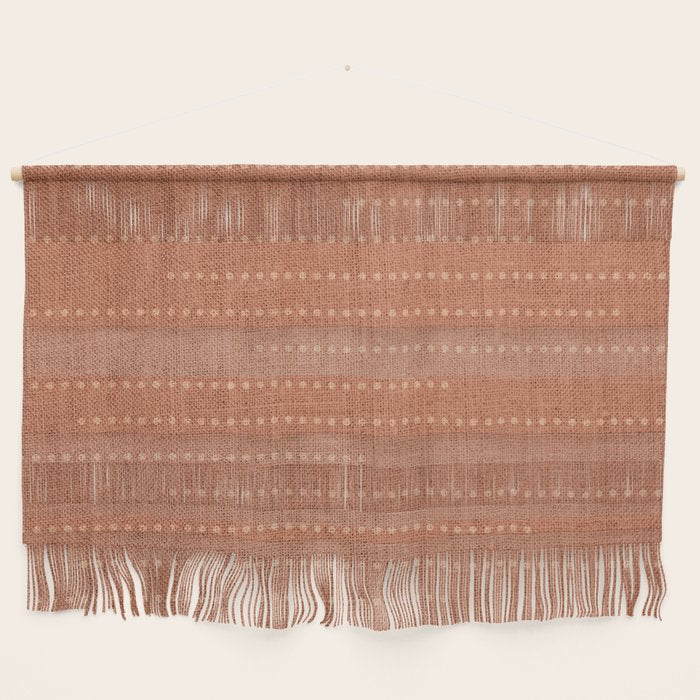 Minimalist Earthy Boho Chic Terracotta Wall Hanging Gallery Image 1