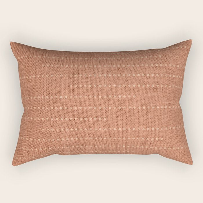Minimalist Earthy Boho Chic Terracotta Rectangular Pillow Gallery Image 2