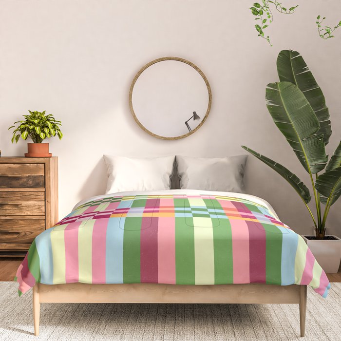  Woven Checks and Stripes - Festive Multi Comforter Gallery Image 3