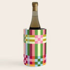 Woven Checks and Stripes - Festive Multi Wine Chiller Gallery Image 1