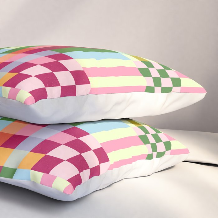  Woven Checks and Stripes - Festive Multi Pillow Sham Gallery Image 3