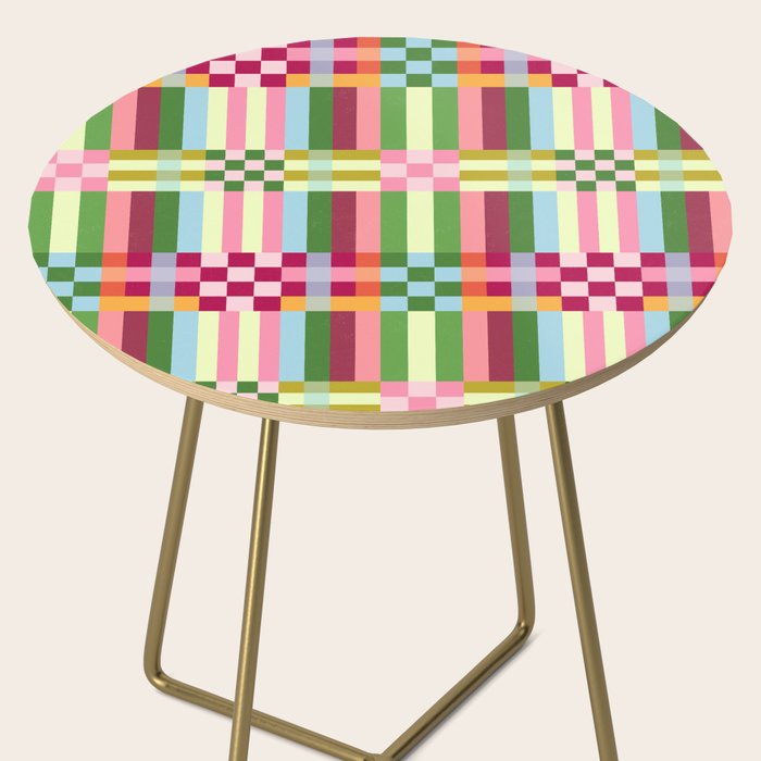  Woven Checks and Stripes - Festive Multi Side Table Gallery Image 2