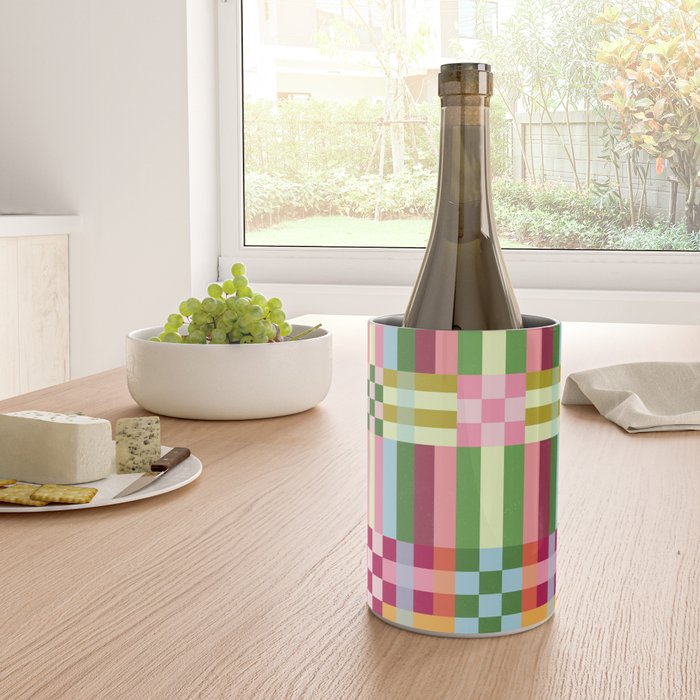  Woven Checks and Stripes - Festive Multi Wine Chiller Gallery Image 4
