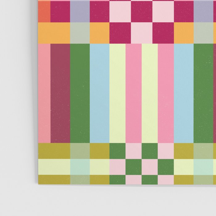  Woven Checks and Stripes - Festive Multi Poster Gallery Image 3