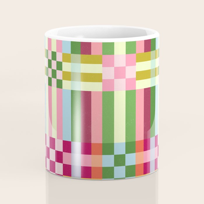  Woven Checks and Stripes - Festive Multi Coffee Mug Gallery Image 4